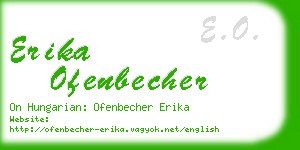 erika ofenbecher business card